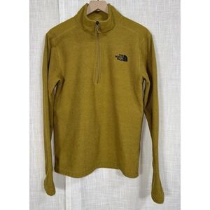 North Face Men's Textured Cap Rock 1/4 Zip Pullover Tan Outdoors Size Small